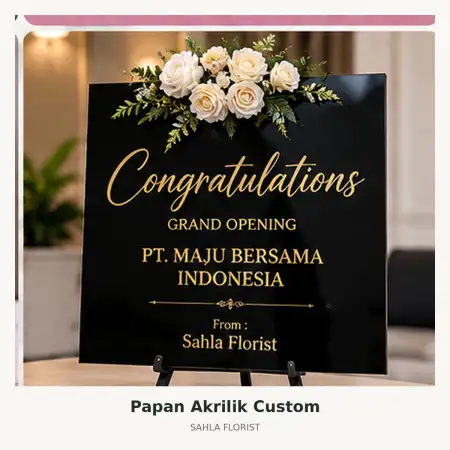Papan Bunga Akrilik Morowali